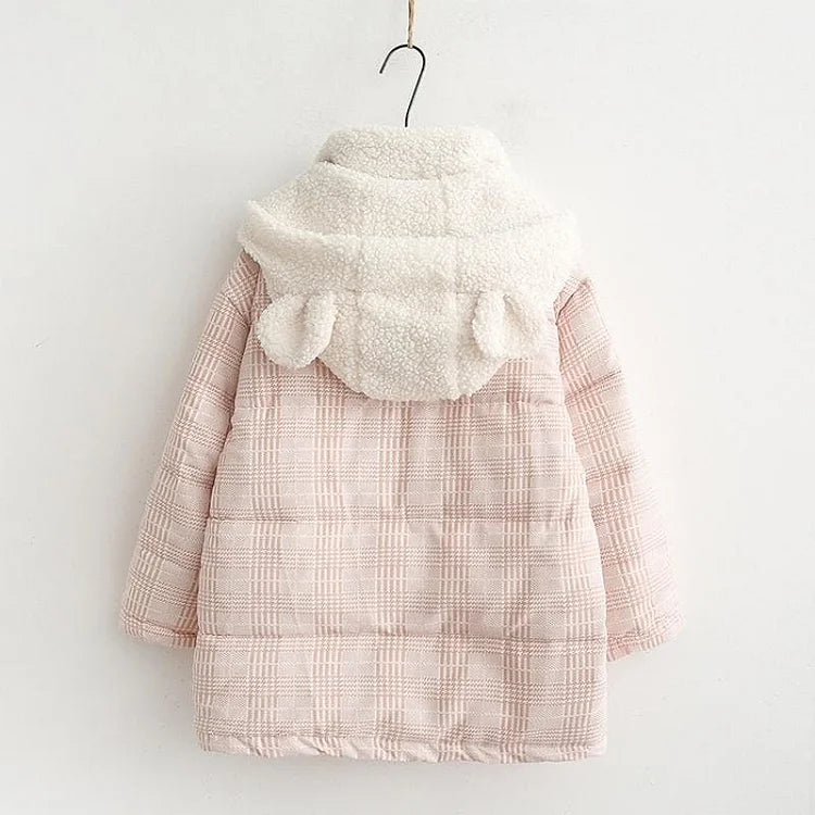 Bear Ears Pink Cute Cotton Coat