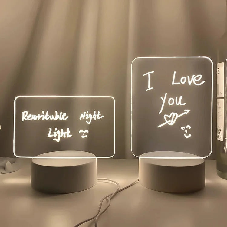 USB Led Love Night Message Board Lamp With PEN