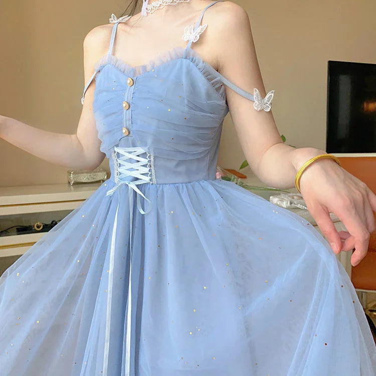 High Waist Sweet Strap Elegant Fairy Dress