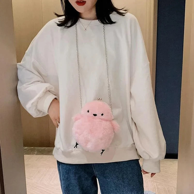 Cute Little Chicken Plush Chain shoulder Bag