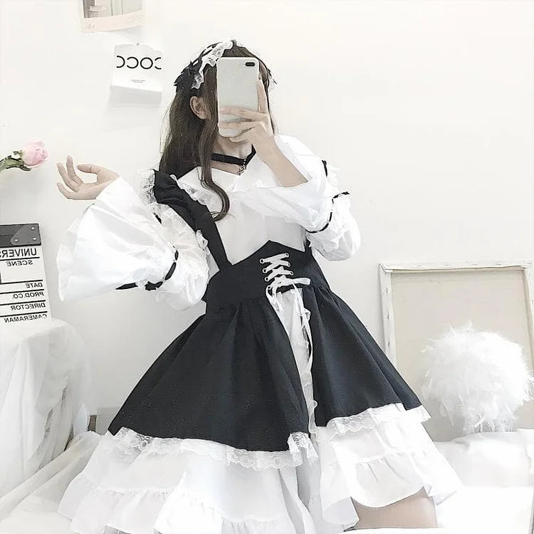 Falbala Lace Lolita Maid Dress