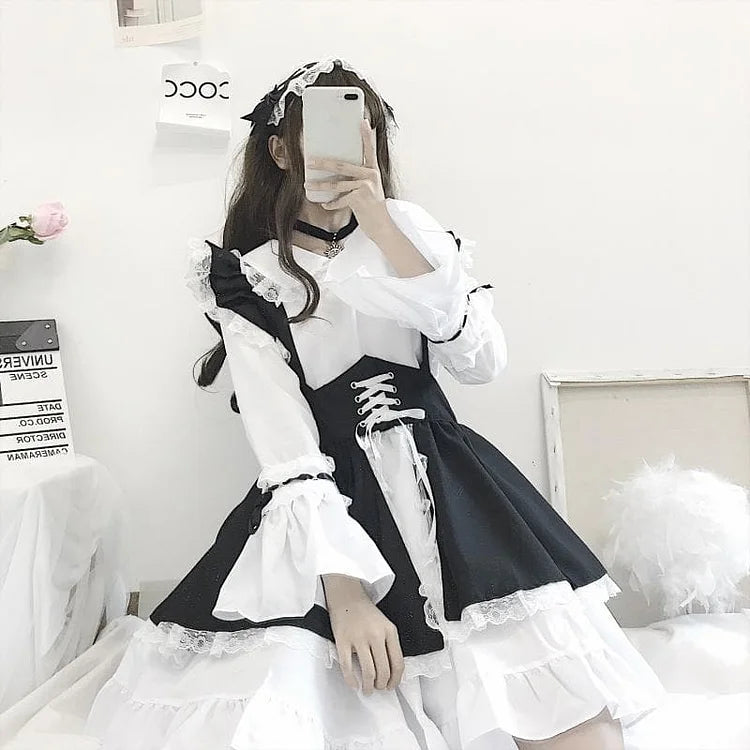 Falbala Lace Lolita Maid Dress