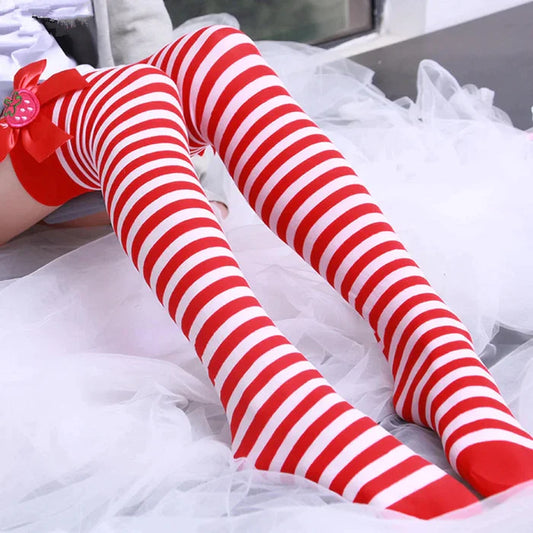 Strawberry Striped Stockings