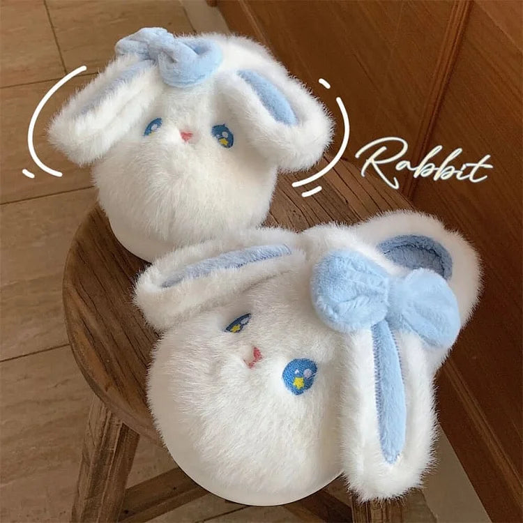 Kawaii Cute Bunny Furry Indoor Slippers