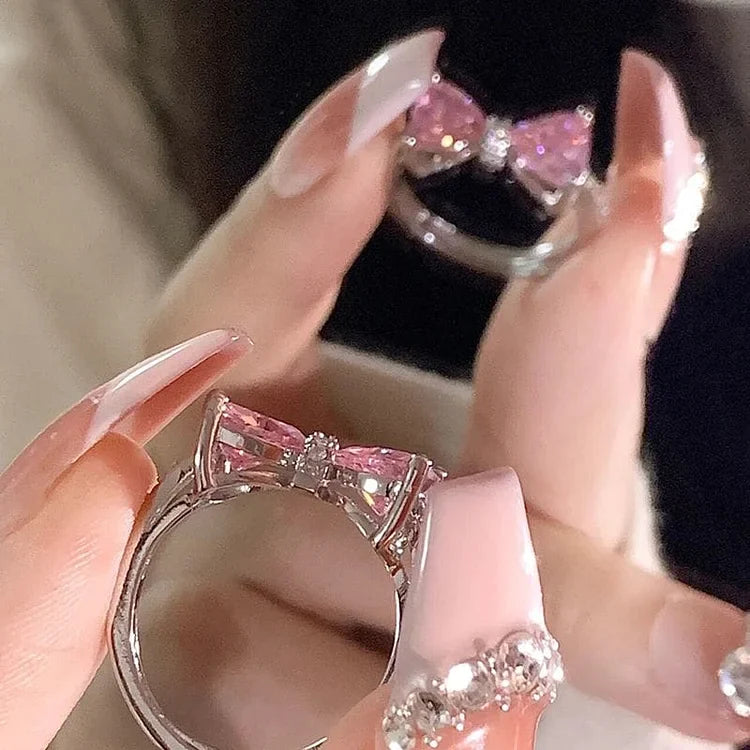 Pink Bow Ring