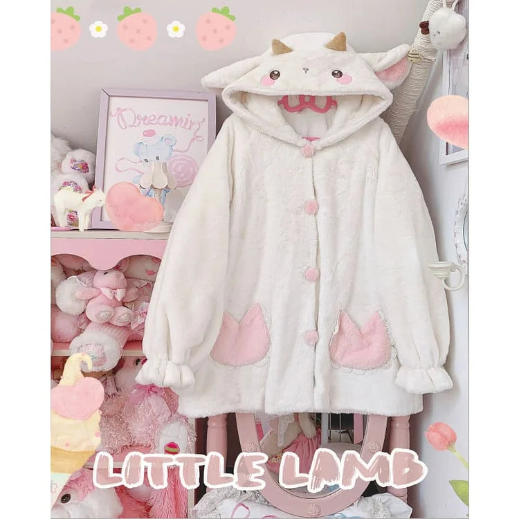 [Fully Payment Reservsation] Kawaii Sleepy Bear Cute Cat Winter Lolita Coat