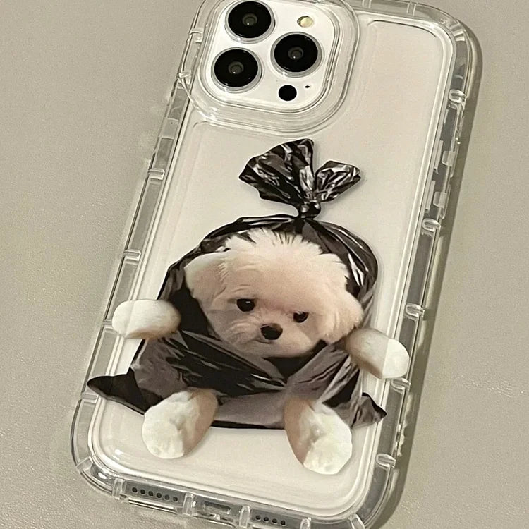 Cute Cartoon Plastics Dog Cat Matching Phone Case