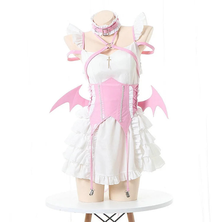 Cute Devil Wings Black Pink Dress