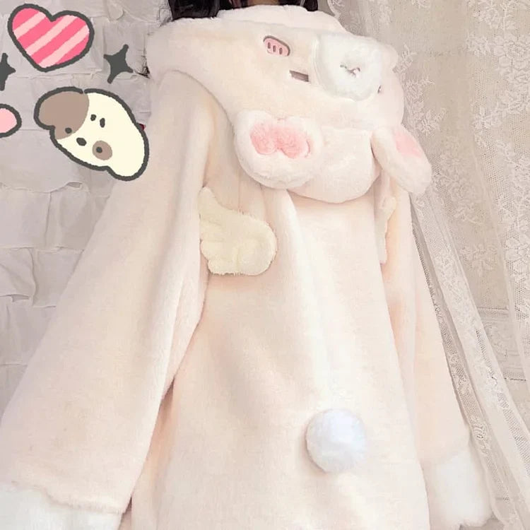 [Fully Payment Reservsation] Kawaii Sleepy Bear Cute Cat Winter Lolita Coat