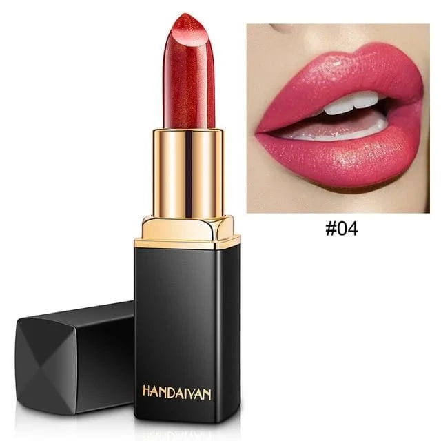 Professional Lips Makeup Waterproof Shimmer Lipstick