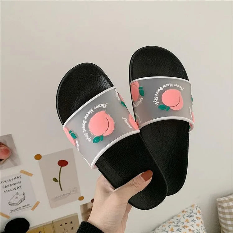 Kawaii Cartoon Fruit Beach Slippers