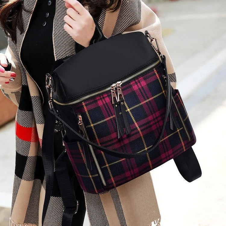 Plaid Lightweight Backpack