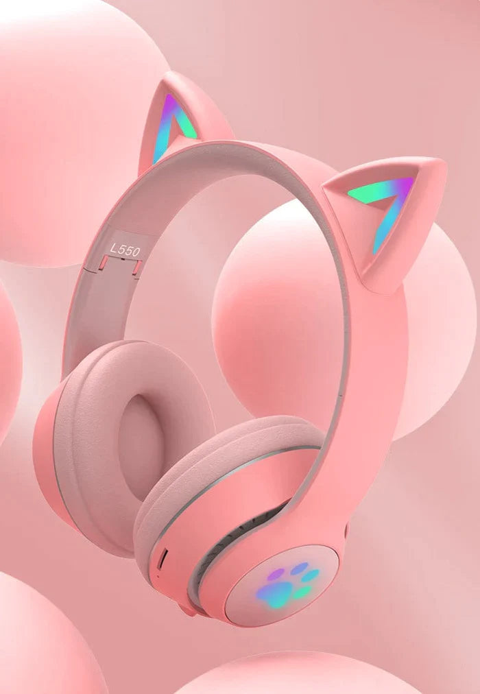 Paw Print Cat Ear Gaming Headphones