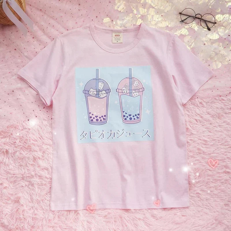 Bubble Tea Kitten Tee