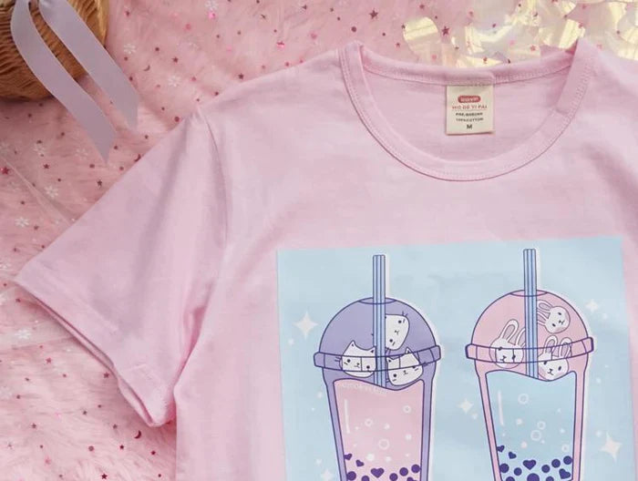 Bubble Tea Kitten Tee