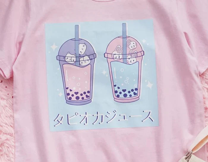 Bubble Tea Kitten Tee