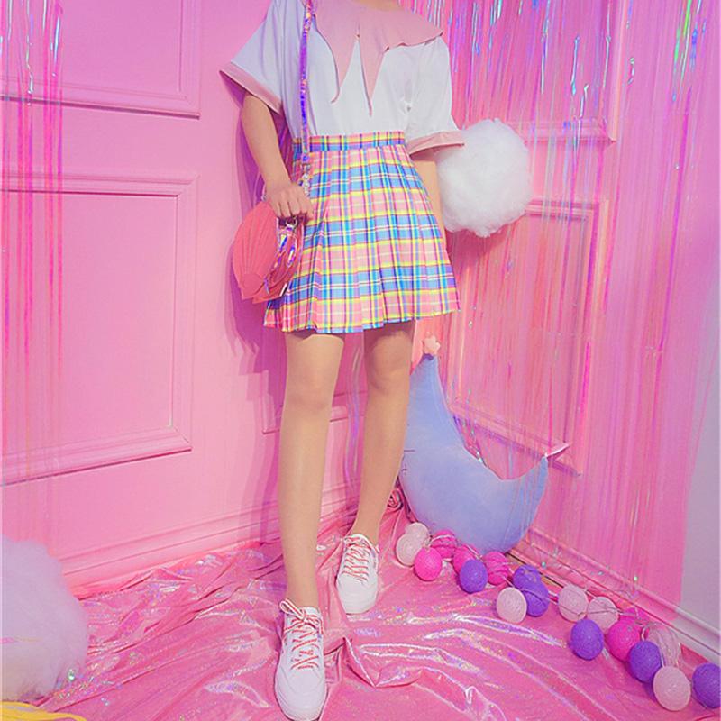 Candy Plaid Skirt