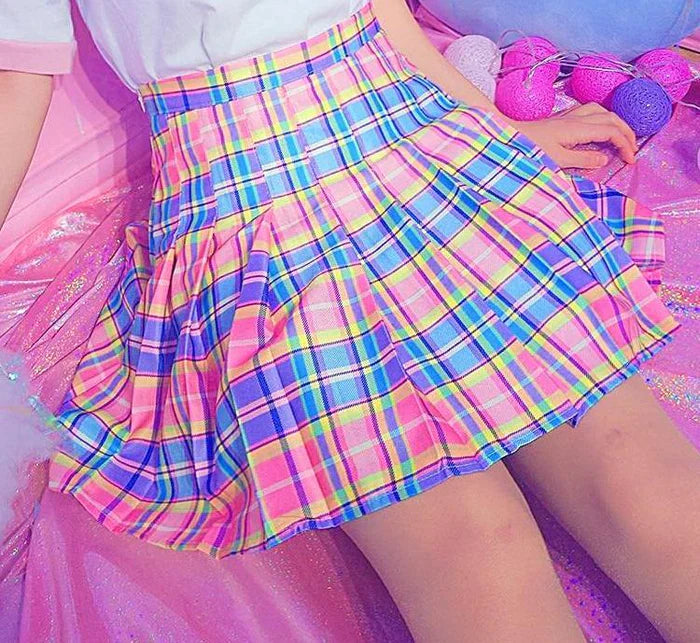 Candy Plaid Skirt